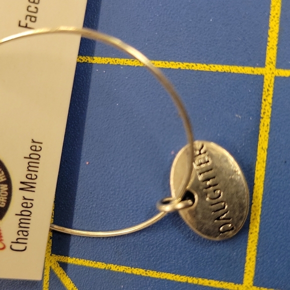 Family Silver Tone Charm Circle Earrings - Daughter - Picture 2 of 2